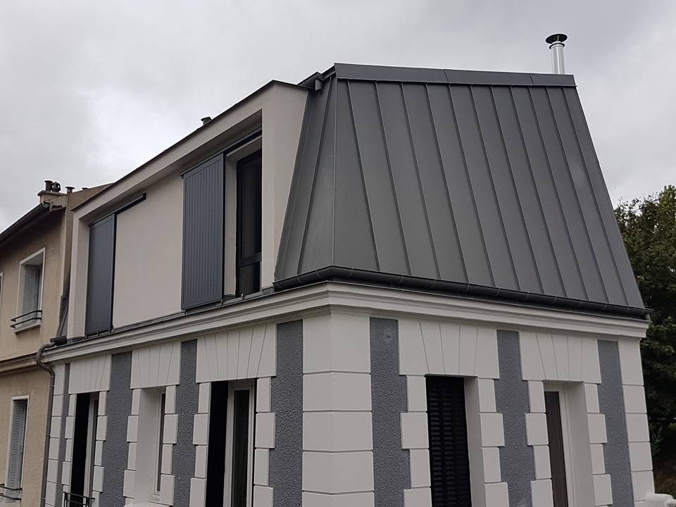 Extension zinc à joint debout